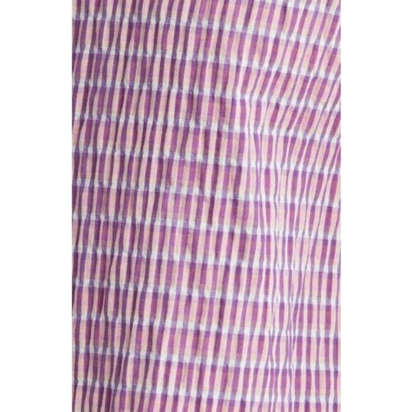 💕XIRENA💕 Dawson Plaid Crop Button Up Shirt ~ Coral Cove Large NWOT - Picture 8 of 16